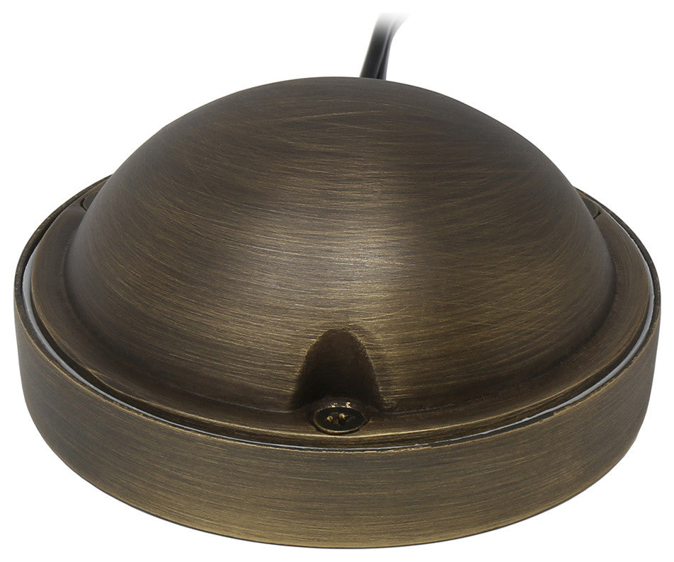 Lightkiwi Half Moon Deck Light for Low Voltage Landscape Lighting, Brass