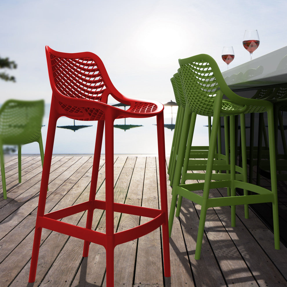 Compamia Air Bar Stools, Set of 2, Red