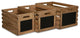 Set Of 3 Wood Slat Crate