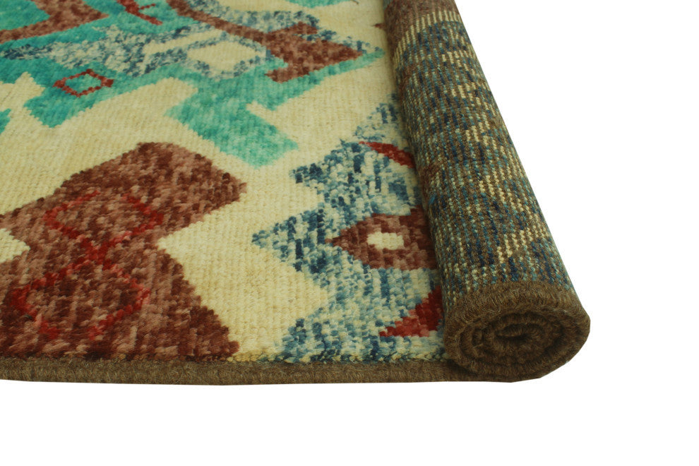 Balochi Imane Ivory/Red Rug, 4'0x5'10