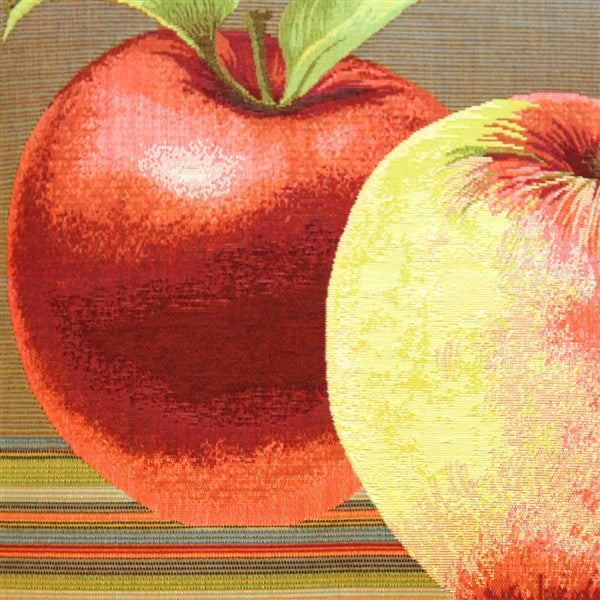 Pillow Decor - Fresh Apples on Brown 19 x 19 Throw Pillow