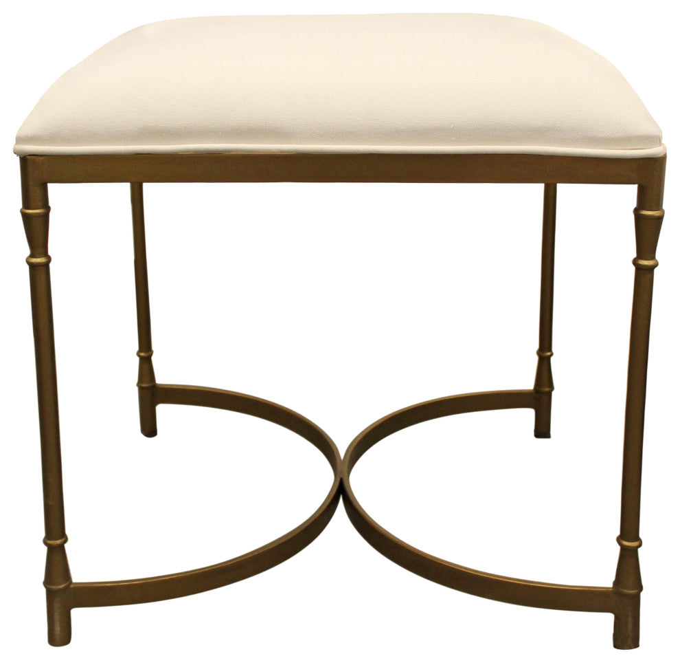 Honeyville Stool With Ivory Cushion Top