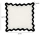 Scalloped Throw Pillow, Black, White