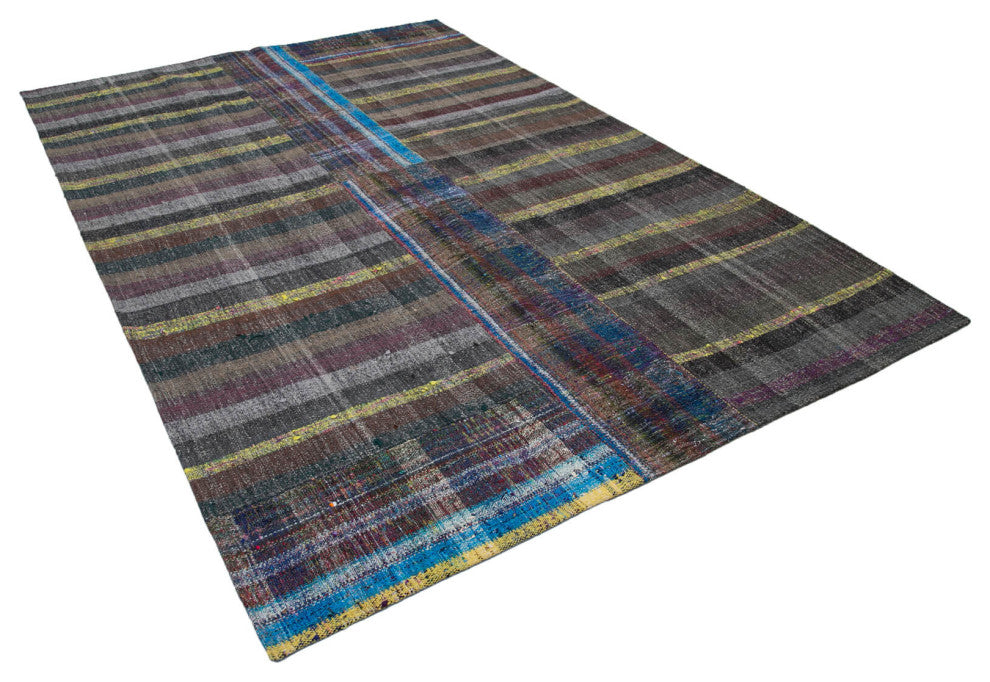 Rug N Carpet - Handmade Anatolian 6' 5'' x 9' 10'' Vintage Patchwork Kilim Rug