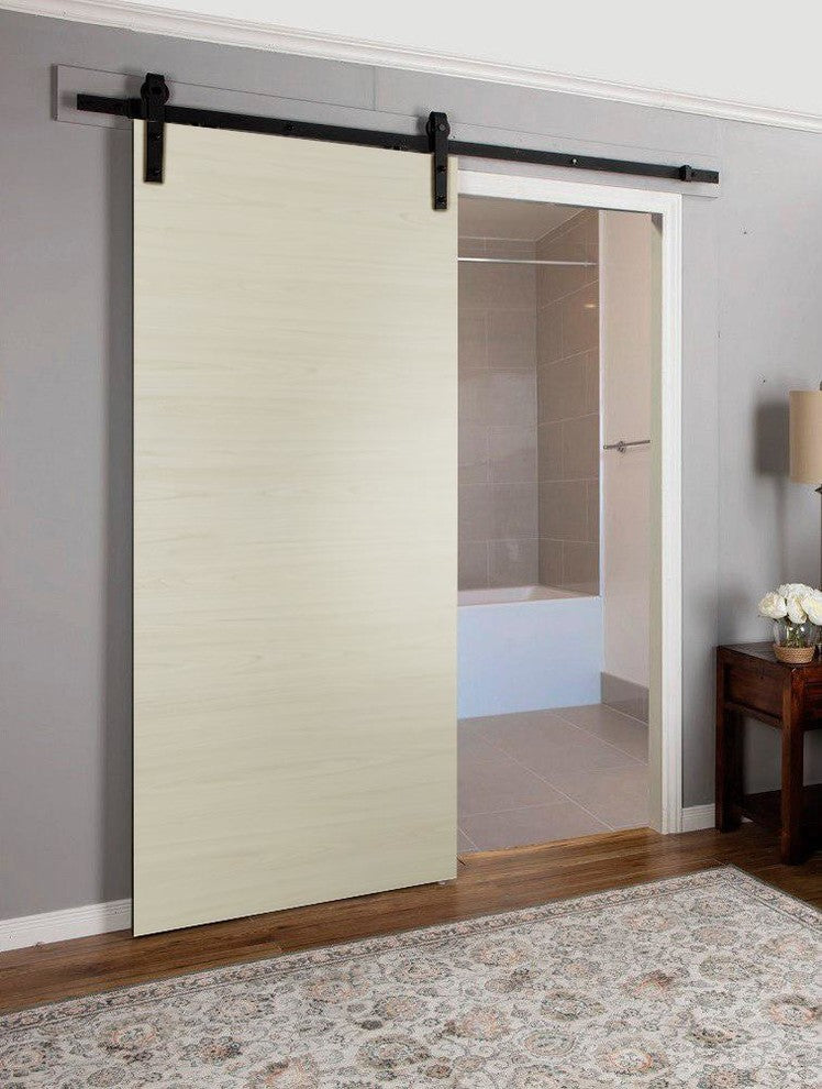 Sliding Barn Door 24 x 80 & 6.6FT Rail| Planum 0010 Milk Ash|