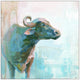 "La Vaca" Floater Framed Painting Print on Canvas, 48"x48"