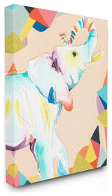 Colorful Abstract Elephant Animal Rainbow Drawing, 30"x40"