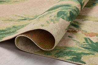 Loloi Botanical Clay / Green 18" x 18" Sample Rug