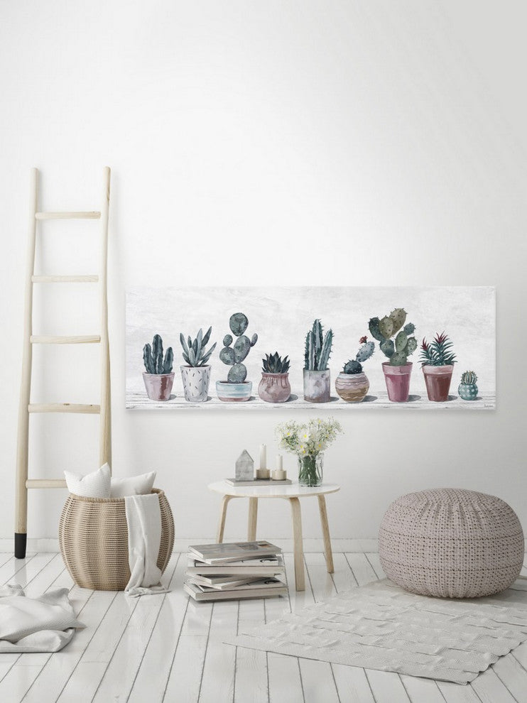 "Succulent Arrangement" Painting Print on Wrapped Canvas