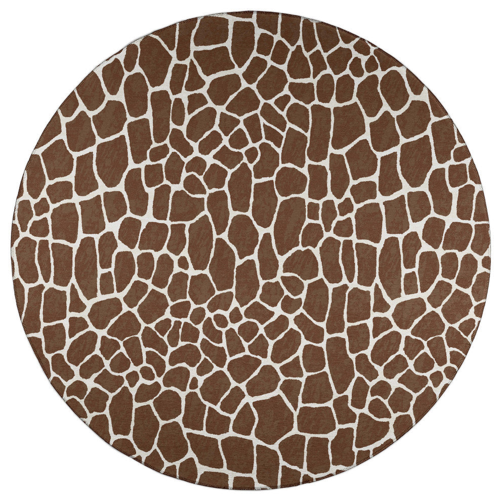 Indoor/Outdoor Mali ML4 Chocolate Machine Washable 10' x 10' Round Rug