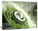 Green Fractal Flying Saucer, Abstract Canvas Art Print, 40x30