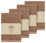 Quinn 4 Piece Embellished Washcloth Set
