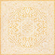 Sinjuri Medallion Textured Weave Indoor/Outdoor, Yellow/Cream, 5' Square