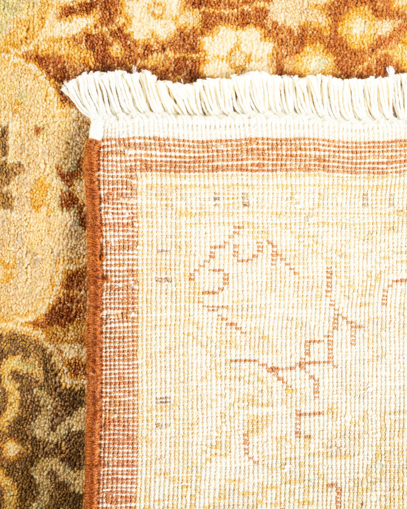 Shaikh One-of-a-Kind Hand-Knotted Runner Yellow, 2'6"x10'3"