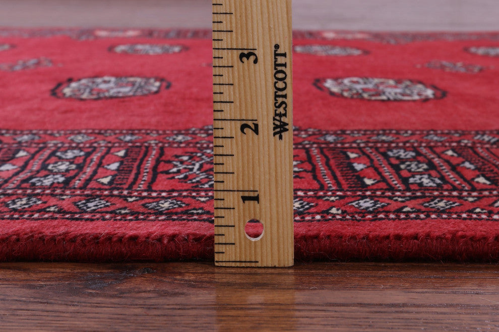 4' 1" X 6' 2" Silky Bokhara Handmade Wool Rug - Q13795