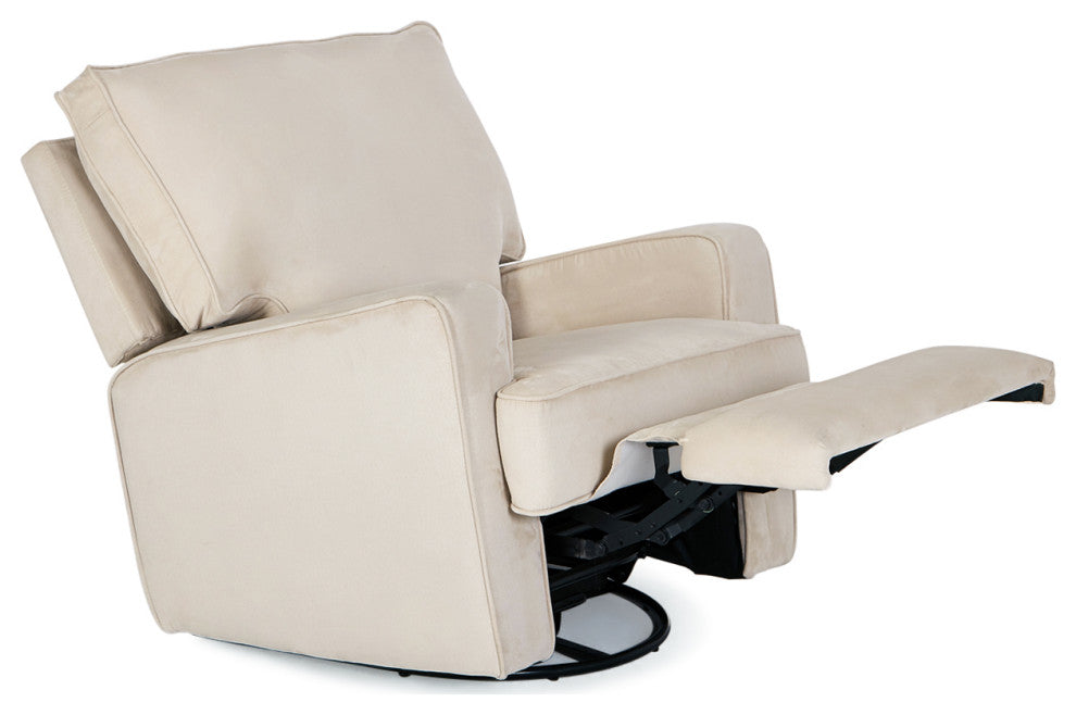 BELLEZE Linen Recliner Chair Cushioned Seat Logan, Beige