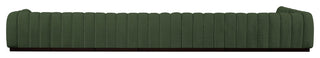 Quinn Chenille Upholstered 8-Piece L-Shaped Modular Sectional, Green
