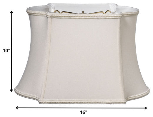16" Cream Premium Oblong Shantung Lampshade