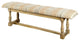 Greenfield II Tan Patterned Jute With Solid Wood Frame Accent Bench