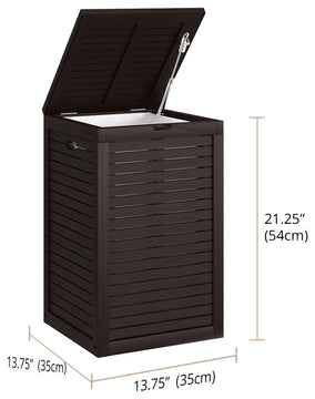 Spa Mocha-Shield Medium-Size Teak Laundry or Storage Hamper