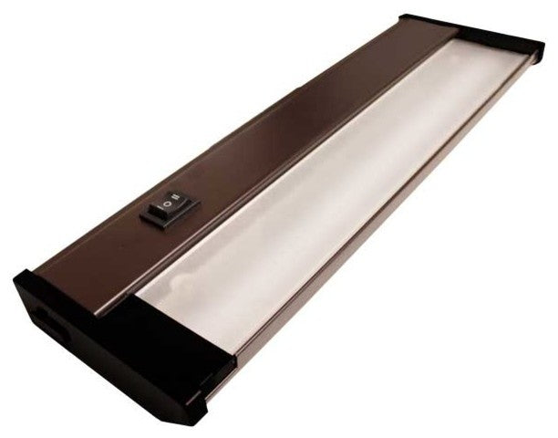 120V Dimmable LED Under Cabinet Metal Light Bar, AQUC, Rustic Bronze, 8"