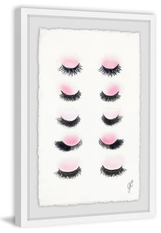 "Rows of Lashes" Framed Painting Print, 12"x18"
