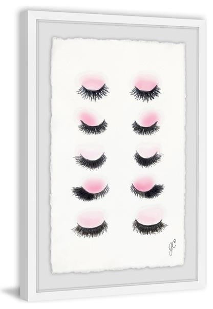 "Rows of Lashes" Framed Painting Print, 12"x18"