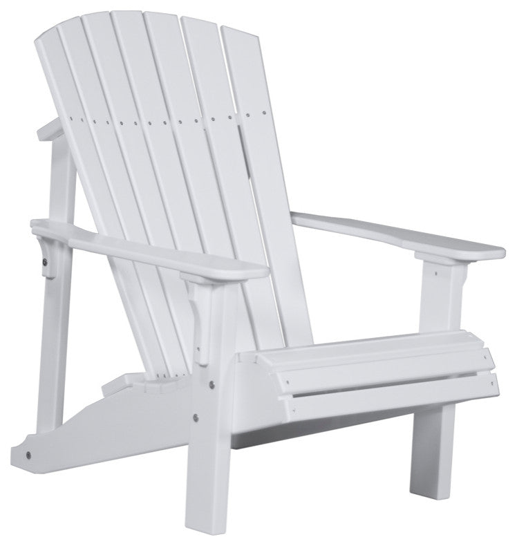 Poly Deluxe Adirondack Chair, White
