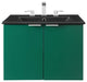 Sink Vanity Cabinet, Wall Mounted, Melamine, Green Black, Modern, Bathroom