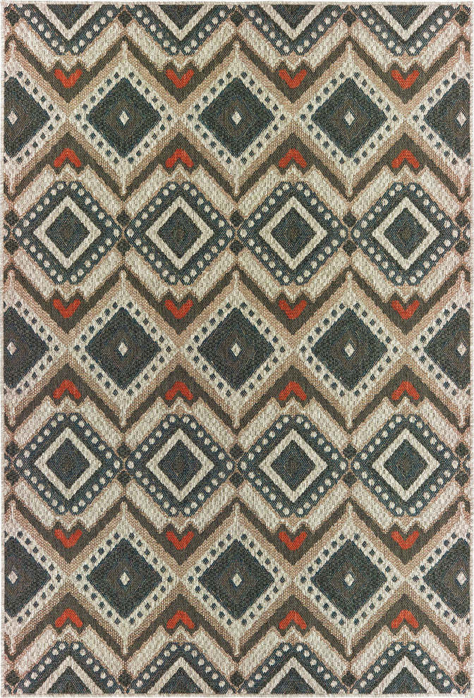 Latitude 2X, Gray/Orange, 7'10"x10'0"