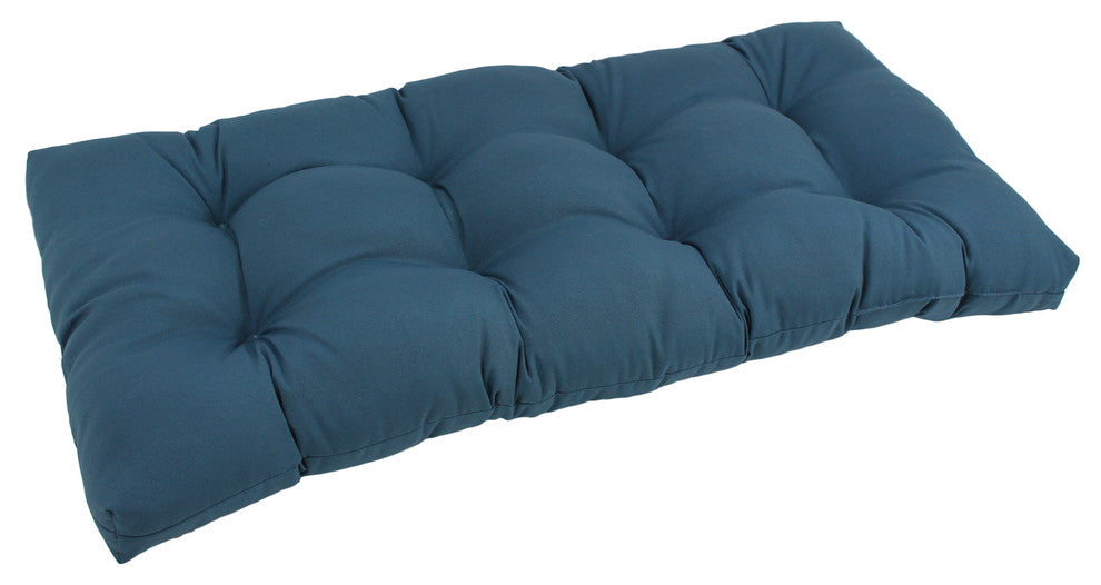 42"x19" Squared Twill Tufted Loveseat Cushion, Indigo
