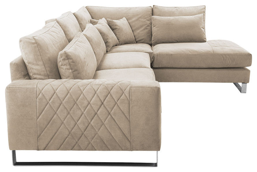 KAIA Sectional Sofa, Beige, Right