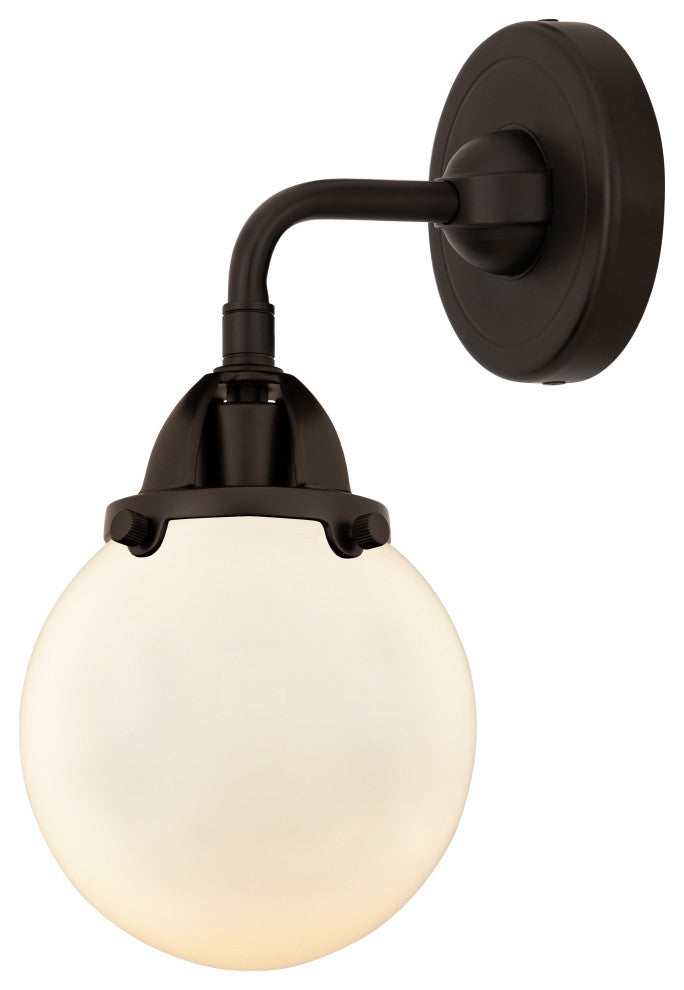 Beacon Sconce, Oil Rubbed Bronze, Matte White, Matte White