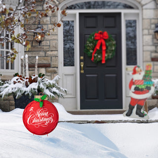 24"H Metal Ornament Yard Stake