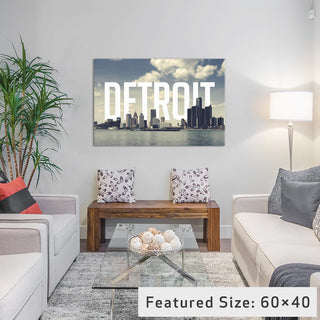 "Detroit" Print by 5by5collective, 18"x12"x1.5"