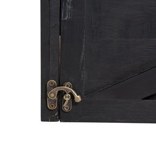 Washed Wooden Tree Collar, Black, 26"lx26"w