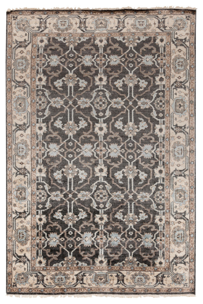 Surya Theodora THO-3000 Traditional Area Rug, Black, 10' x 14' Rectangle