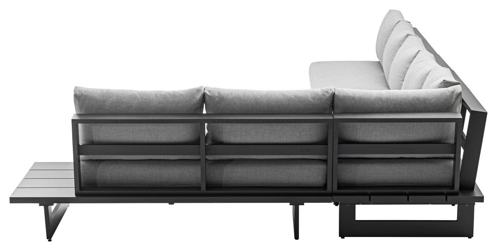 Maldives Grey Water Resistant Fabric Outdoor Patio Modular Sectional