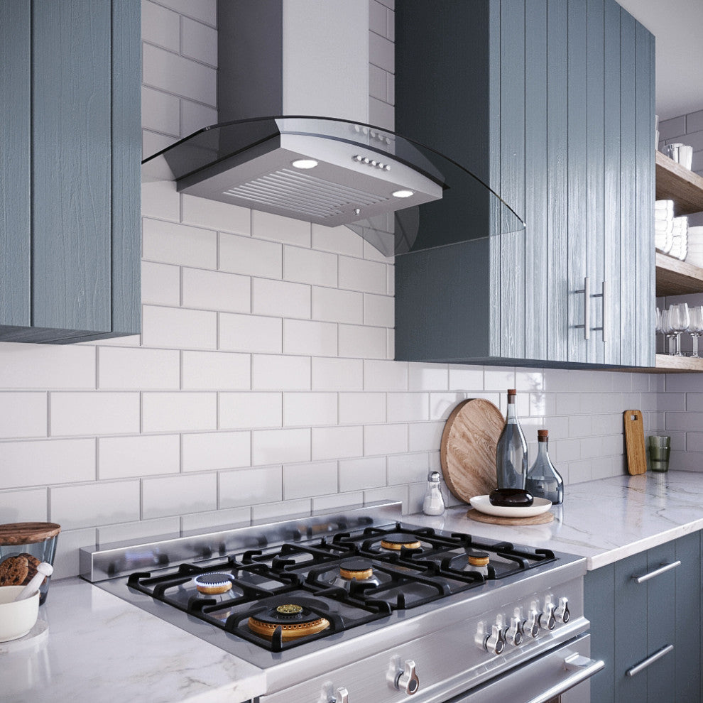 Streamline 36" Alfonso Convertible Wall Mount Range Hood, Stainless Steel