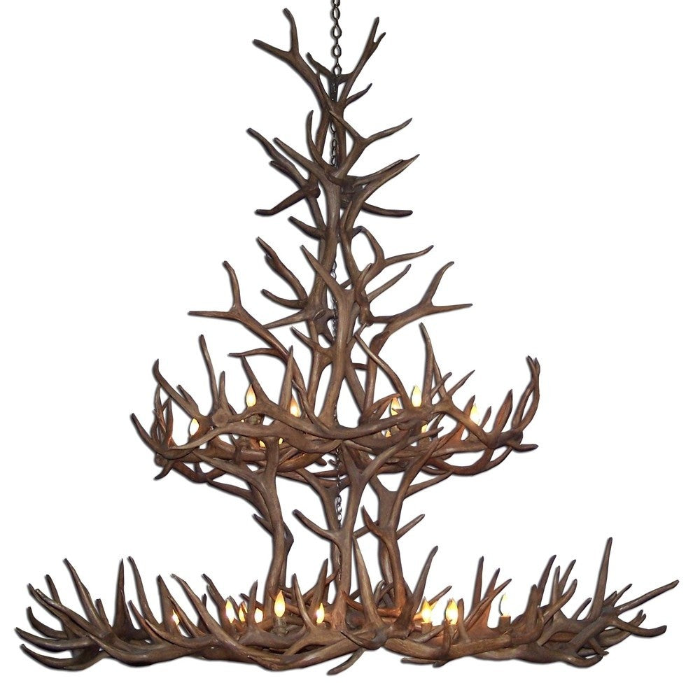 Real Antler Elk King Jewel Deer Chandelier Light