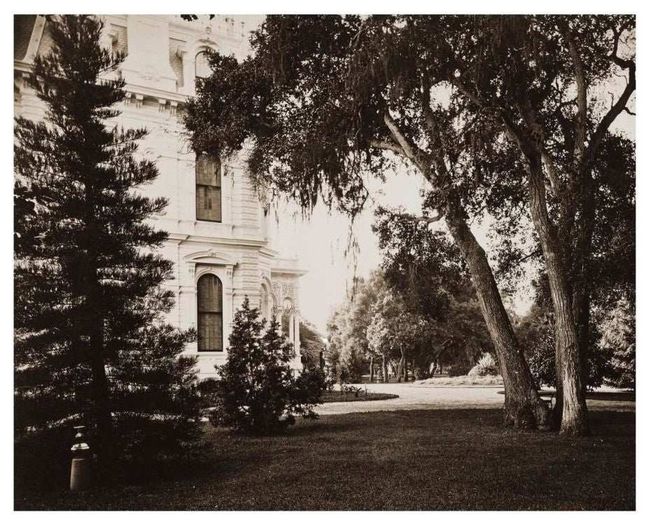 "Thurlow Lodge, Menlo Park - Lawn and House, 1874" Paper Art, 18"x15"