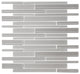 12"x12" Cathedral Gray Glass Strip Mosaic