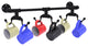 Pipeline Wall Mounted 6 Coffee Mug Rack, Matte Black