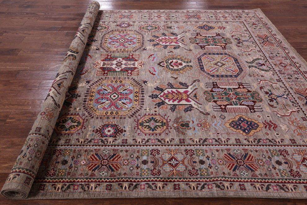 8' 4" X 11' 6" Persian Tabriz Handmade Wool Rug Q7600