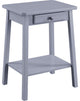 Benzara BM250306 MDF Accent Table With 1 Drawer and Open Shelf, Gray