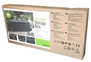 Starplast 153 Gallon Plastic Deck Box, Black