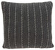HomeRoots 18" x 5" x 18" Transitional Charcoal Pillow Cover With Down Insert