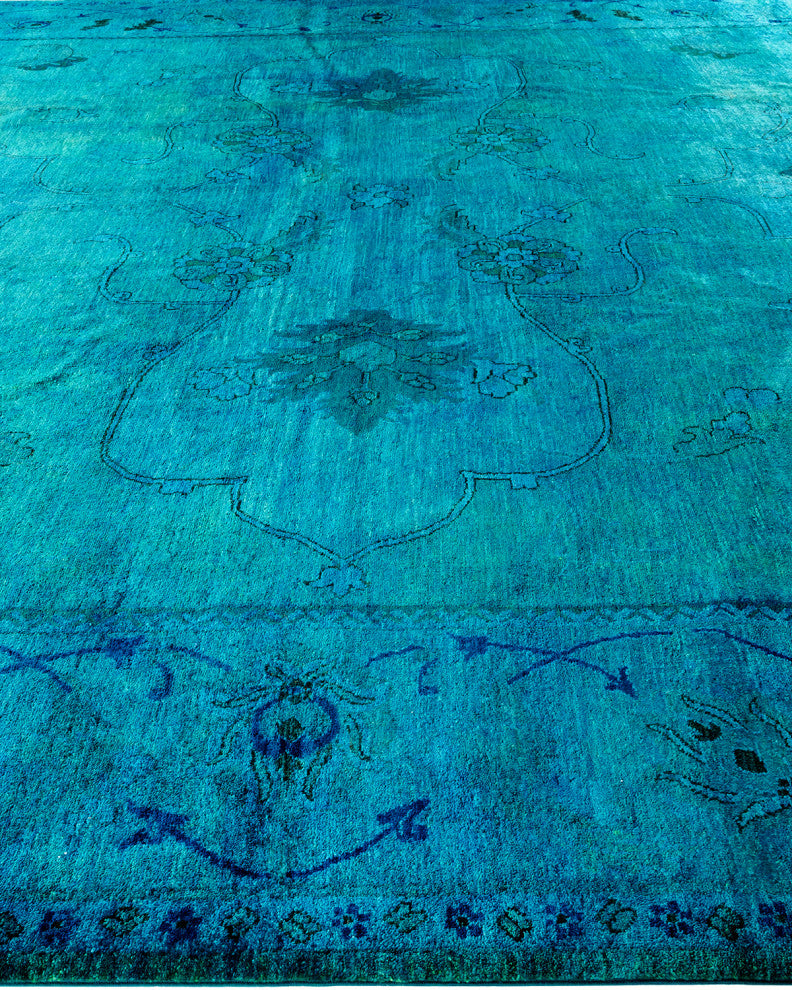 Vibrance, One-of-a-Kind Handmade Area Rug Green, 17'8"x11'6"