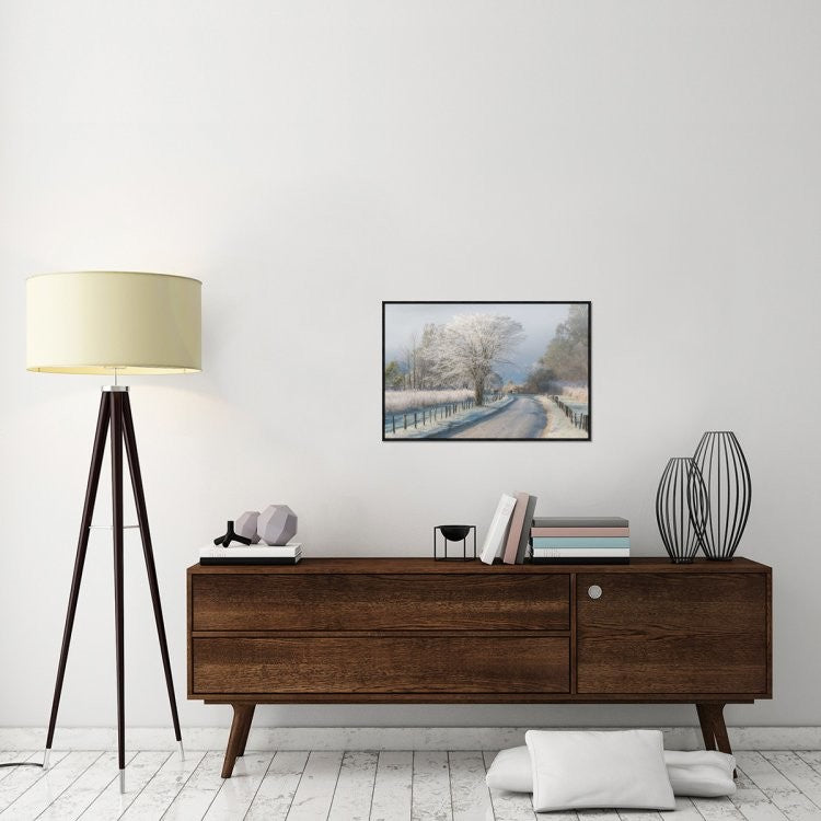 "A Frosty Morning" Framed Canvas Giclee by Chris Moore, 31x21"