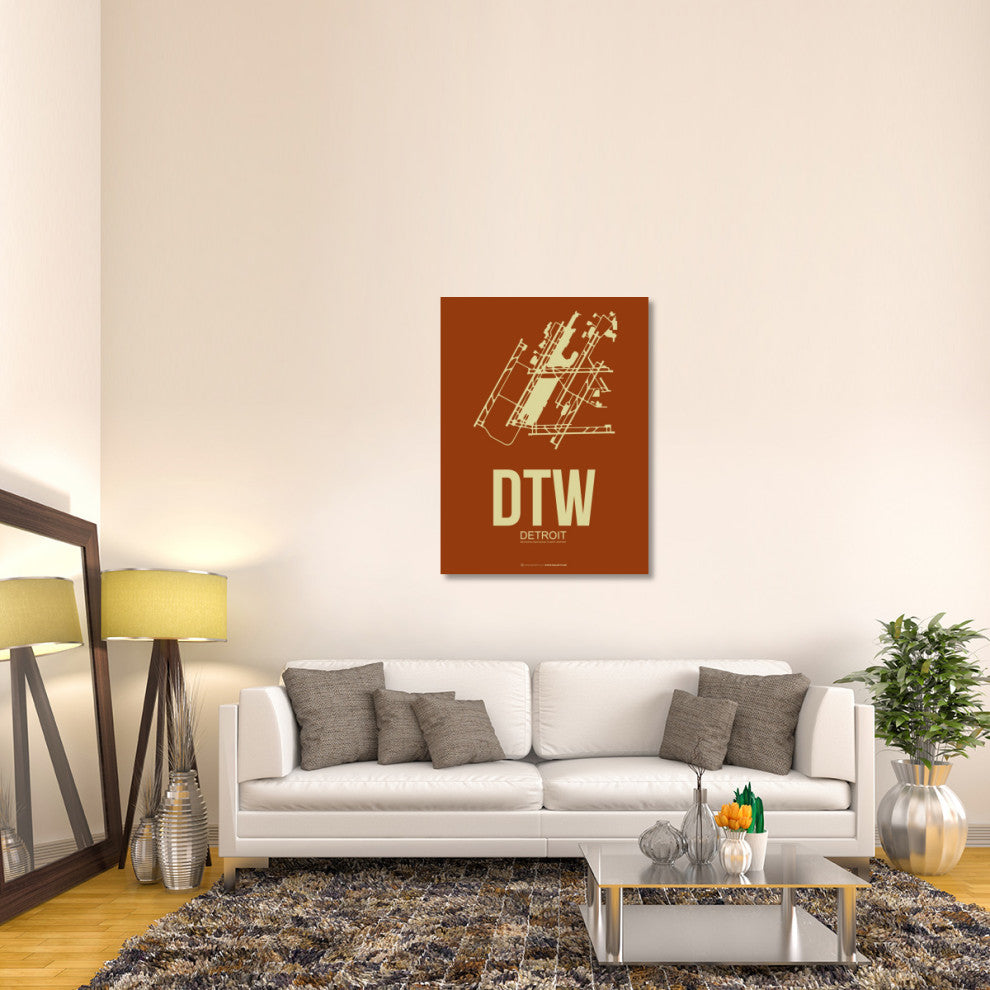 "DTW Detroit Poster 2" Fine Art Print
